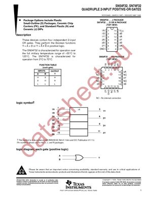 SN74F32NE4 datasheet  